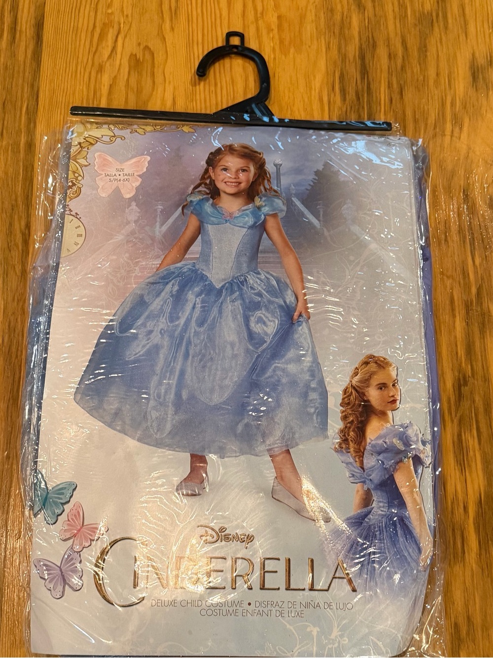 Disney Cinderella Sparkle Ball Gown Costume - Light Blue New Size 4-6X